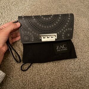 Zac Posen Grey Embellished Wristlet